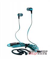 Astrum EB330 univerzális 3,5mm fülre akasztható kék SPORT headset beépített mikrofonnal A11033-C