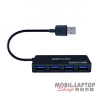 Astrum UH340 multiport USB3.0 HUB 4X USB port fekete