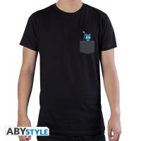 Fairy Tail "Pocket Happy" fekete féri póló, XL méret