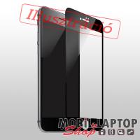 Fólia Samsung J610 Galaxy J6 Plus fekete kerettel teljes kijelzős ÜVEG