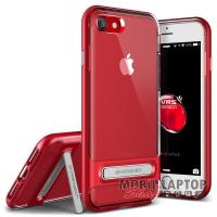 Kemény hátlap Apple iPhone 7 / 8 / SE 2020 ( 4,7" ) átlátszó-piros Crystal Bumper VERUS