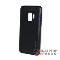 Kemény hátlap Samsung G960 Galaxy S9 ( 5,8" ) ütésálló műanyag + gumi fekete