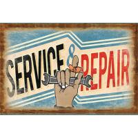 PF Service repair 20x30 cm-es retro dekor fémtábla