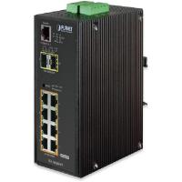 PLANET IGS-10020HPT DIN sínre szerelhető 8port GbE LAN menedzselhető ipari PoE switch
