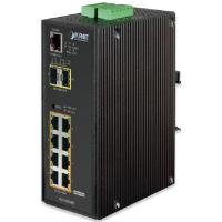 PLANET IGS-10020PT DIN sínre szerelhető 8port GbE LAN 2xSFP menedzselhető ipari PoE switch