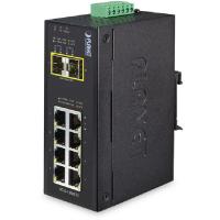 PLANET IGS-1020TF DIN sínre szerelhető 8port GbE LAN 2xSFP menedzselhető ipari switch