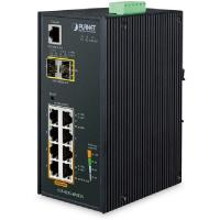 PLANET IGS-4215-4P4T2S DIN sínre szerelhető 4port GbE LAN 2xSFP menedzselhető ipari PoE switch