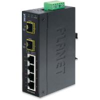 PLANET IGS-620TF DIN sínre szerelhető 4port GbE LAN 2xSFP nem menedzselhető ipari switch