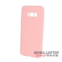 Szilikon tok Samsung G955 Galaxy S8 Plus ultravékony matt rózsaszín