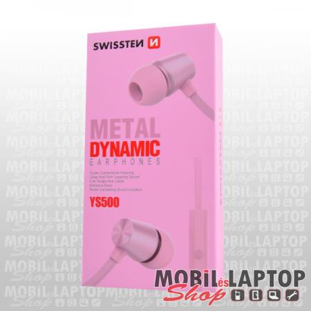 Headset sztereo univerzális 3,5mm rózsaarany SWISSTEN DYNAMIC YS500