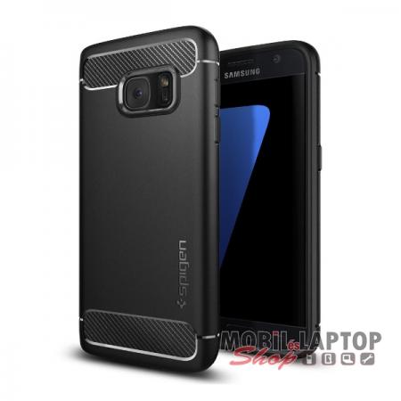 Kemény hátlap Samsung G930 Galaxy S7 fekete Rugged Armor Spigen